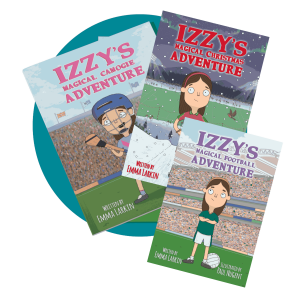 Buy ALL FIVE Izzy books for โฌ35, save โฌ20 (Free Sliotar & Izzy Gift Box!)